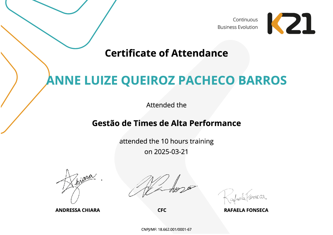 Certificado K21